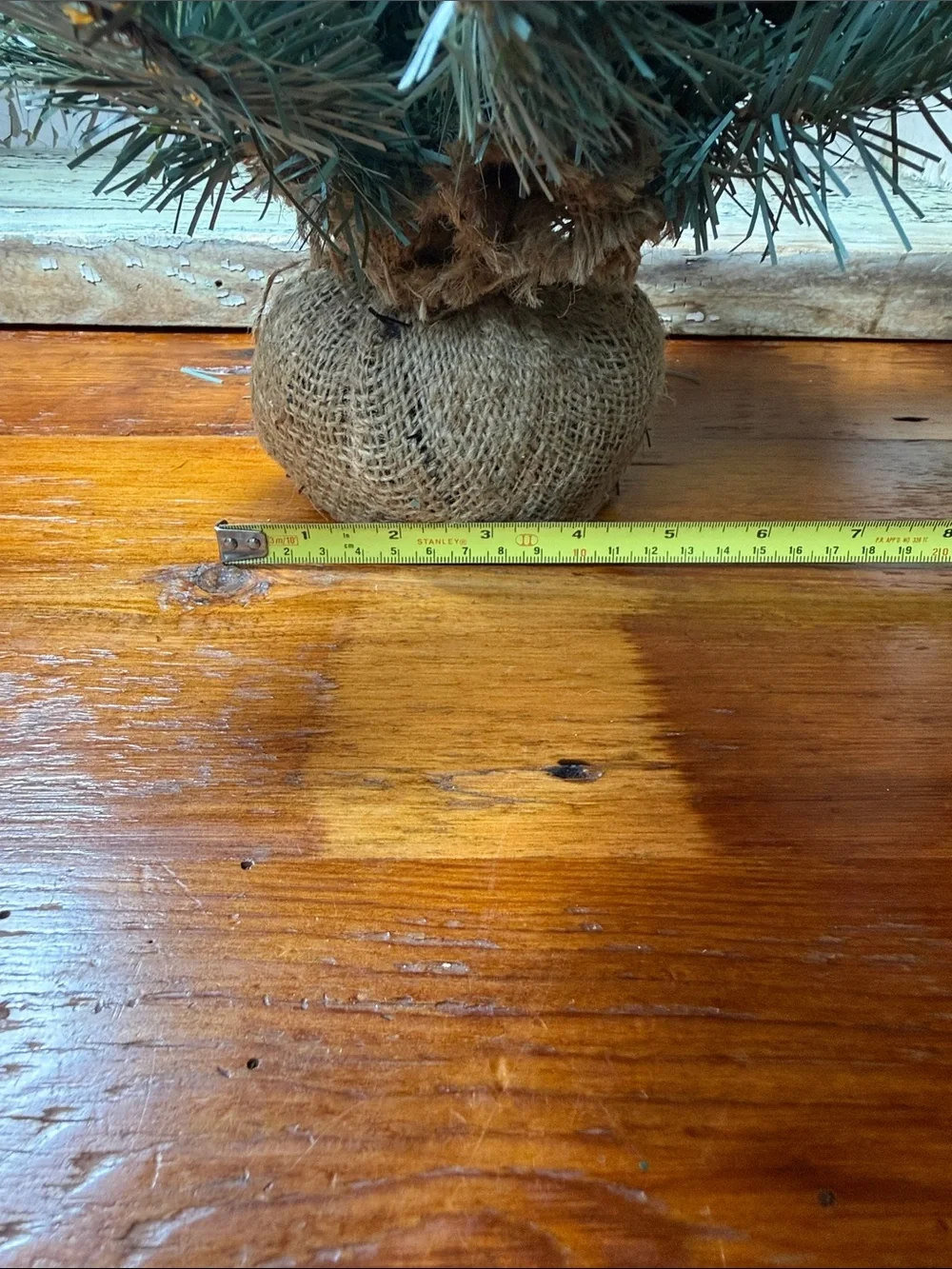 🌲 Blue Spruce 15” Faux Tabletop Tree with Burlap Base - Home Holiday